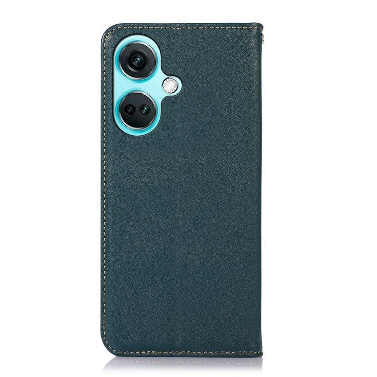 For OnePlus Nord CE3 5G KHAZNEH Nappa Top Layer Cowhide Leather Phone Case(Green) - OnePlus Cases by PMC TechLife | Online Shopping South Africa | PMC TechLife | Buy Now Pay Later Mobicred