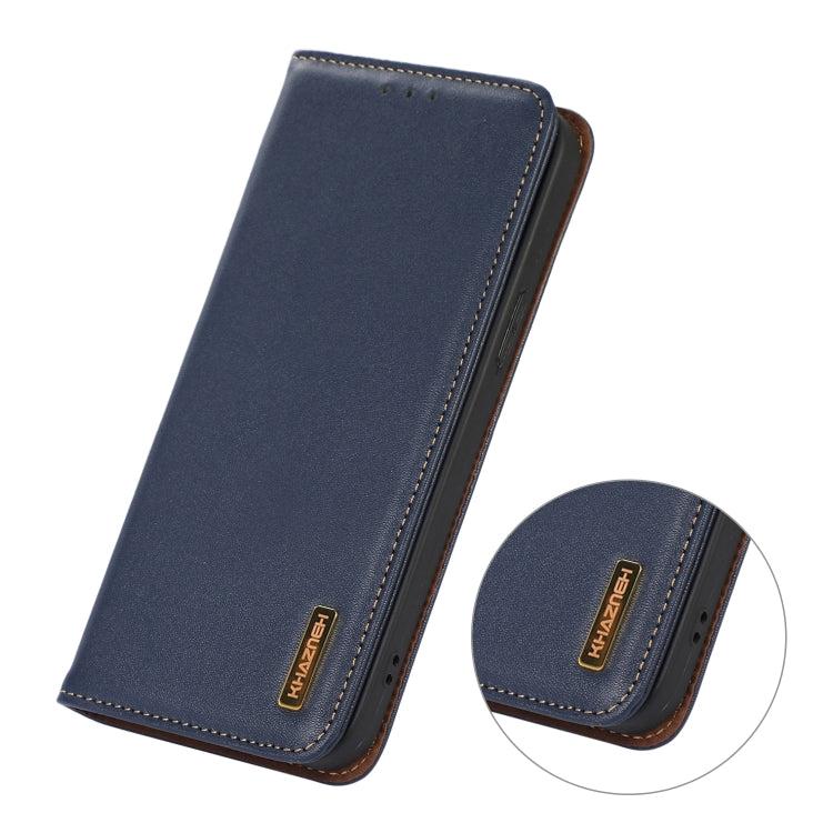 For OnePlus Ace 2 Pro KHAZNEH Nappa Top Layer Cowhide Leather Phone Case(Blue) - OnePlus Cases by PMC TechLife | Online Shopping South Africa | PMC TechLife | Buy Now Pay Later Mobicred