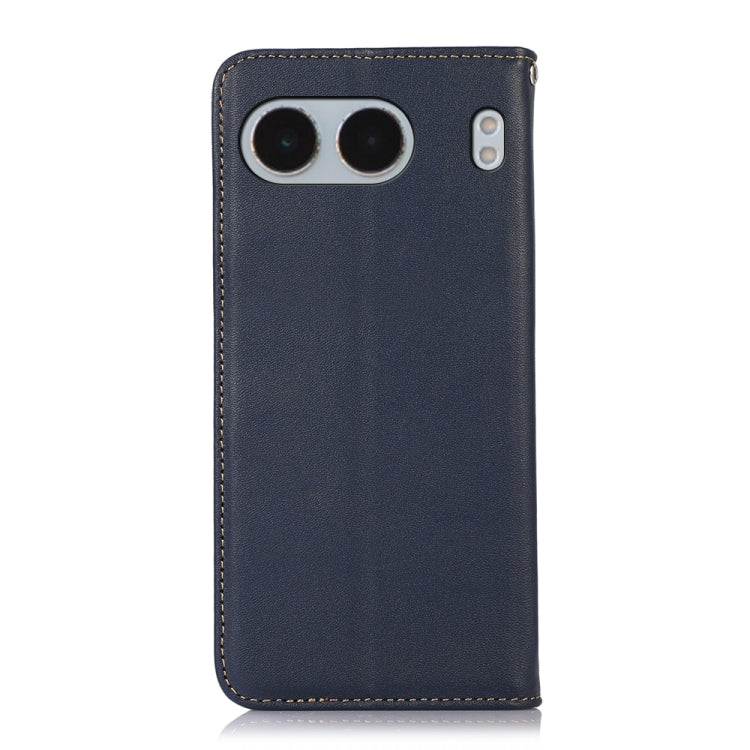 For OnePlus Nord 4 KHAZNEH Nappa Top Layer Cowhide Leather Phone Case(Blue) - OnePlus Cases by PMC TechLife | Online Shopping South Africa | PMC TechLife | Buy Now Pay Later Mobicred