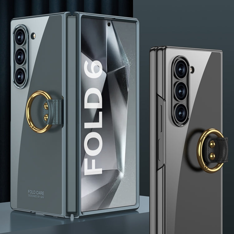 For Samsung Galaxy Z Fold6 GKK Electroplating Phone Case with Ring(Black) - free shipping - PMC Jewellery - Order now!