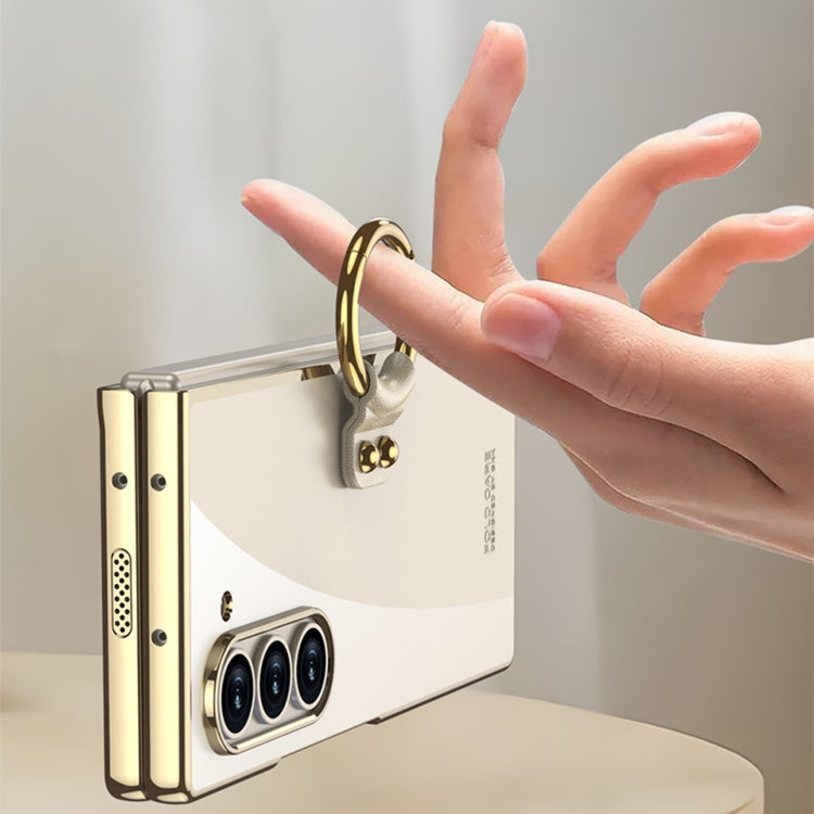 For Samsung Galaxy Z Fold6 GKK Electroplating Phone Case with Ring(Silver) - free shipping - PMC Jewellery - Order now!