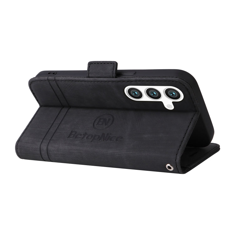 For Samsung Galaxy S24+ BETOPNICE Dual-side Buckle Leather Phone Case(Black) - free shipping - PMC Jewellery - Order now!