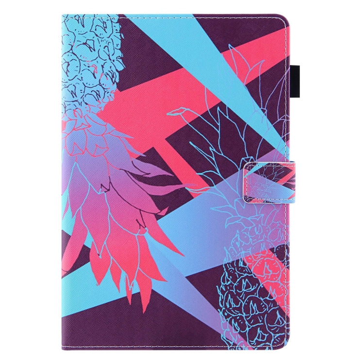 For Amazon Fire Max 11 2023 Colored Drawing Leather Smart Tablet Case(Dazzling Pineapple) - Amazon by PMC TechLife | Online Shopping South Africa | PMC TechLife | Buy Now Pay Later Mobicred