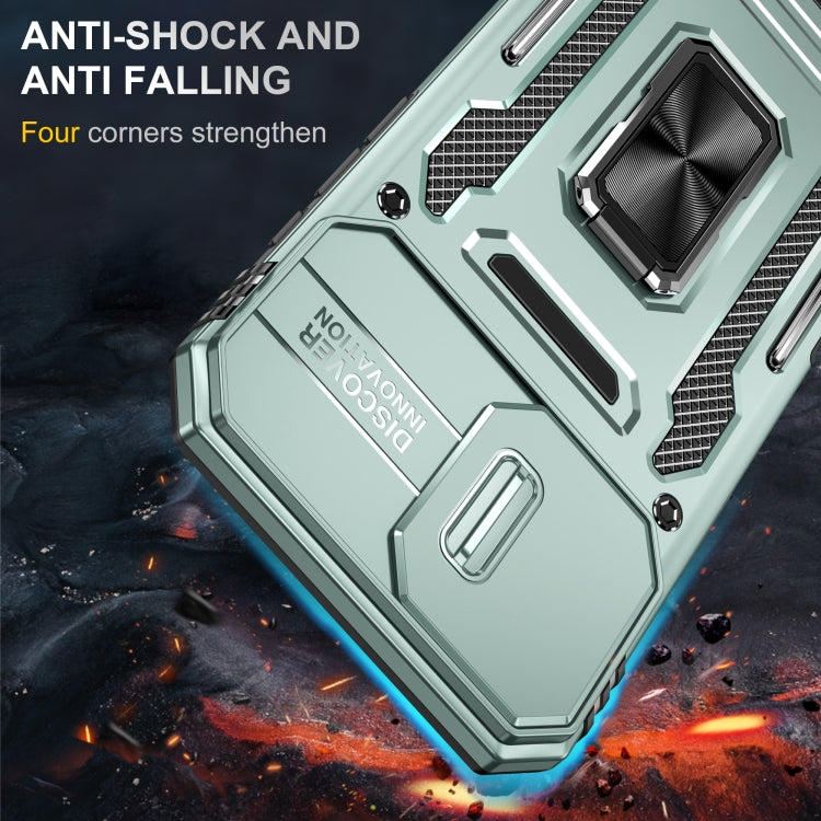 For iPhone 16 Armor PC + TPU Camera Shield Phone Case(Alpine Green) - iPhone 16 Cases by PMC TechLife | Online Shopping South Africa | PMC TechLife | Buy Now Pay Later Mobicred