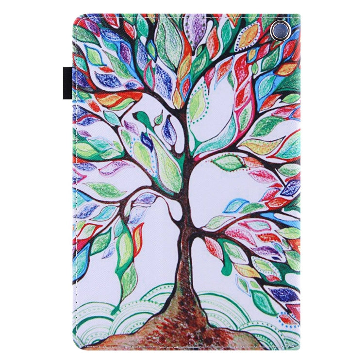 For Amazon Fire Max 11 2023 Colored Drawing Smart Leather Tablet Case(Life Tree) - Amazon by PMC TechLife | Online Shopping South Africa | PMC TechLife | Buy Now Pay Later Mobicred
