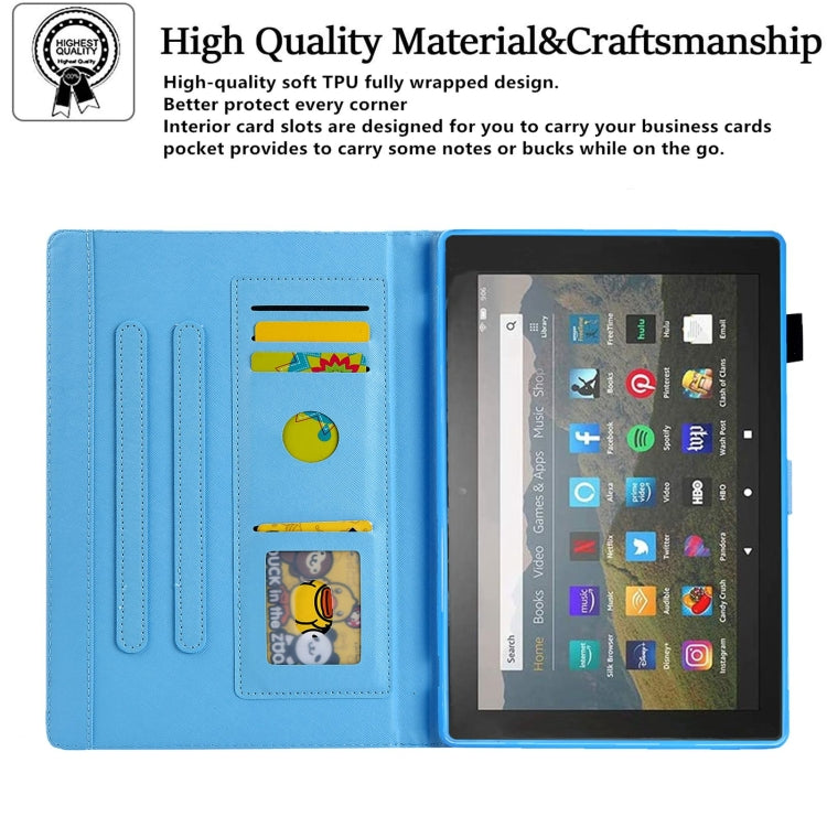 For Amazon Fire Max 11 2023 Colored Drawing Leather Smart Tablet Case(Grid) - Amazon by PMC TechLife | Online Shopping South Africa | PMC TechLife | Buy Now Pay Later Mobicred