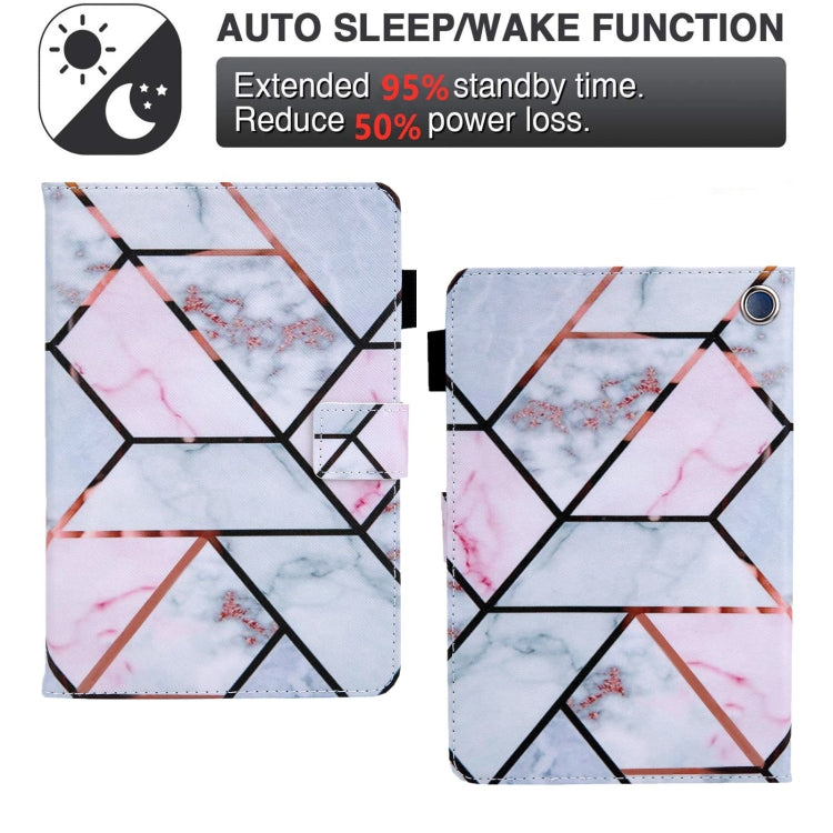 For Amazon Fire Max 11 2023 Colored Drawing Leather Smart Tablet Case(Grid) - Amazon by PMC TechLife | Online Shopping South Africa | PMC TechLife | Buy Now Pay Later Mobicred