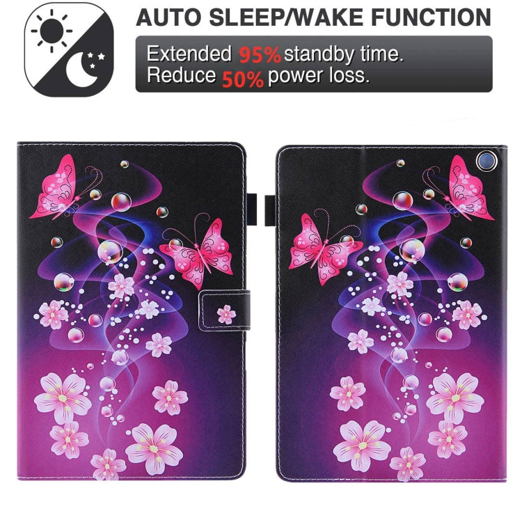 For Amazon Fire Max 11 2023 Colored Drawing Leather Smart Tablet Case(Dual Pink Butterflies) - Amazon by PMC TechLife | Online Shopping South Africa | PMC TechLife | Buy Now Pay Later Mobicred