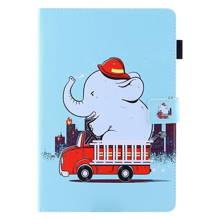 For Amazon Fire Max 11 2023 Colored Drawing Leather Smart Tablet Case(Fire Elephant) - Amazon by PMC TechLife | Online Shopping South Africa | PMC TechLife | Buy Now Pay Later Mobicred