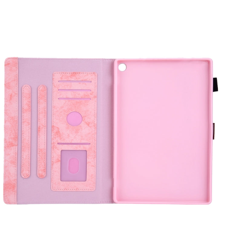 For Amazon Fire Max 11 2023 Cloth Texture Leather Smart Tablet Case(Pink) - Amazon by PMC TechLife | Online Shopping South Africa | PMC TechLife | Buy Now Pay Later Mobicred