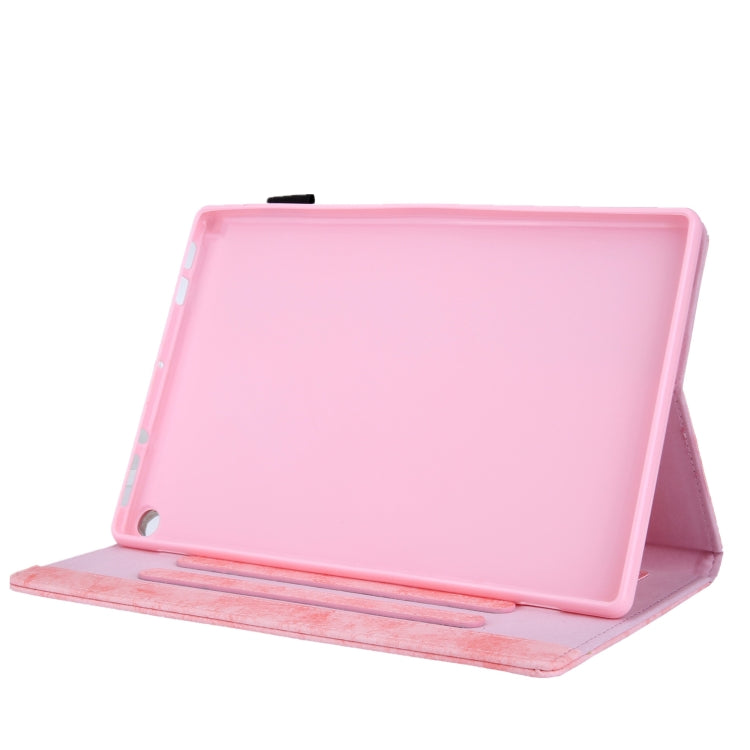 For Amazon Fire Max 11 2023 Cloth Texture Leather Smart Tablet Case(Pink) - Amazon by PMC TechLife | Online Shopping South Africa | PMC TechLife | Buy Now Pay Later Mobicred