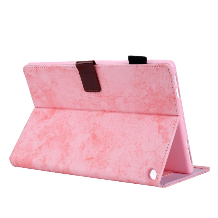 For Amazon Fire Max 11 2023 Cloth Texture Leather Smart Tablet Case(Pink) - Amazon by PMC TechLife | Online Shopping South Africa | PMC TechLife | Buy Now Pay Later Mobicred