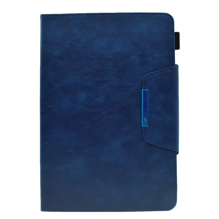 For Amazon Fire Max 11 2023 Suede Cross Texture Magnetic Clasp Leather Tablet Case(Blue) - Amazon by PMC TechLife | Online Shopping South Africa | PMC TechLife | Buy Now Pay Later Mobicred