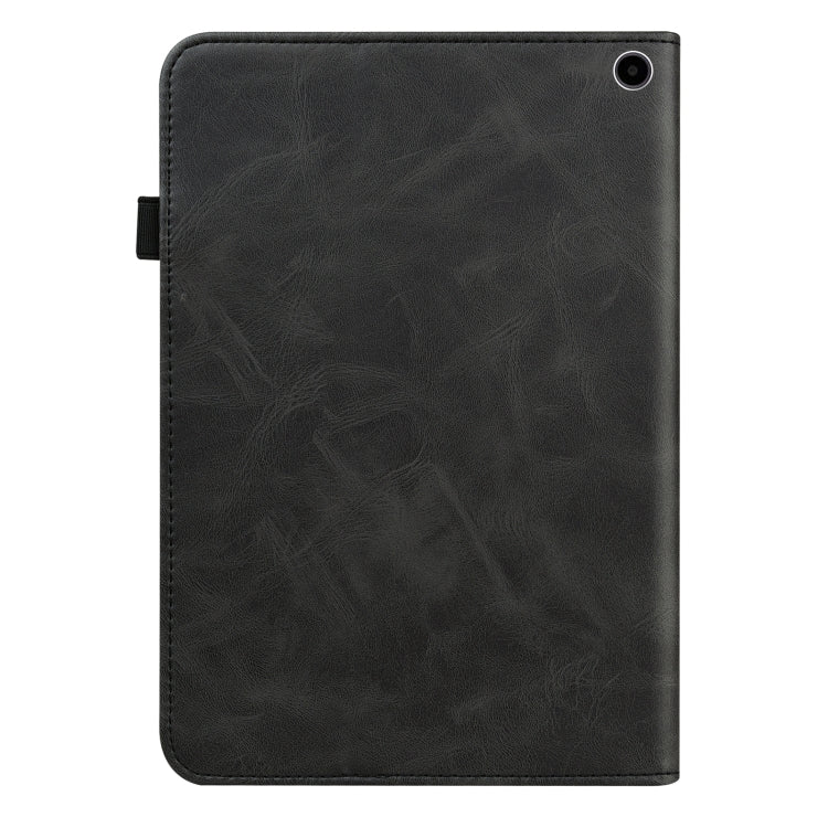 For Amazon Fire Max 11 Embossed Striped Leather Tablet Case(Black) - Amazon by PMC TechLife | Online Shopping South Africa | PMC TechLife | Buy Now Pay Later Mobicred