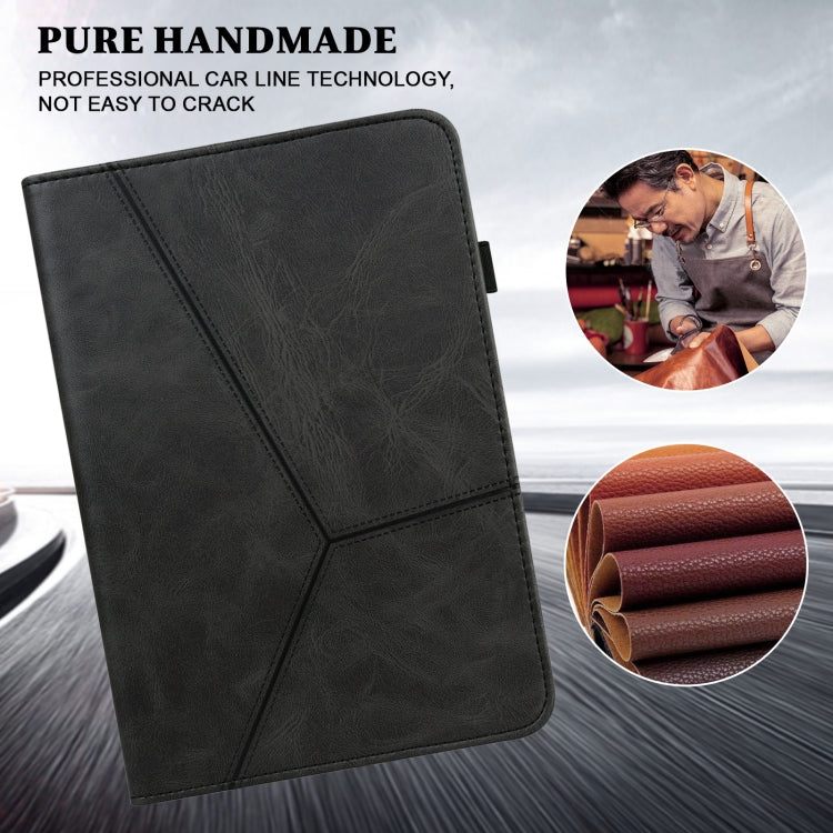 For Amazon Fire Max 11 Embossed Striped Leather Tablet Case(Black) - Amazon by PMC TechLife | Online Shopping South Africa | PMC TechLife | Buy Now Pay Later Mobicred