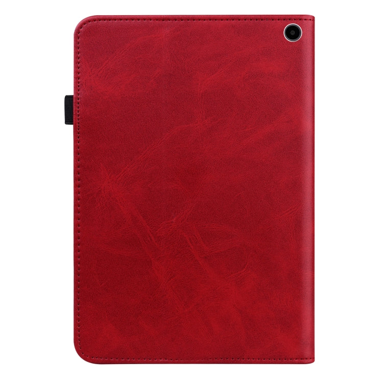 For Amazon Fire Max 11 Embossed Striped Leather Tablet Case(Red) - Amazon by PMC TechLife | Online Shopping South Africa | PMC TechLife | Buy Now Pay Later Mobicred