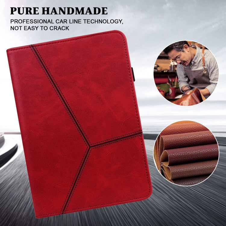 For Amazon Fire Max 11 Embossed Striped Leather Tablet Case(Red) - Amazon by PMC TechLife | Online Shopping South Africa | PMC TechLife | Buy Now Pay Later Mobicred