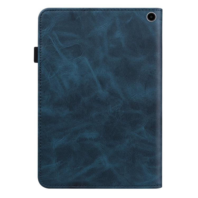 For Amazon Fire Max 11 Embossed Striped Leather Tablet Case(Blue) - Amazon by PMC TechLife | Online Shopping South Africa | PMC TechLife | Buy Now Pay Later Mobicred