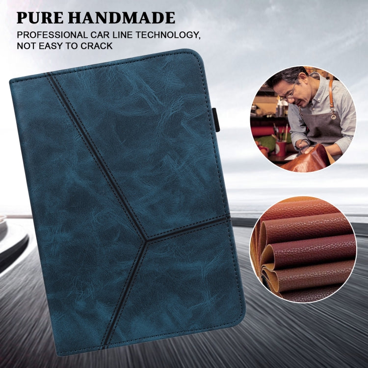 For Amazon Fire Max 11 Embossed Striped Leather Tablet Case(Blue) - Amazon by PMC TechLife | Online Shopping South Africa | PMC TechLife | Buy Now Pay Later Mobicred