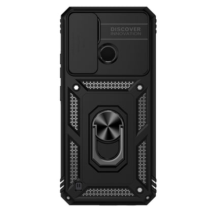For Realme C21Y / C25Y Sliding Camshield Holder Phone Case(Black) - Realme Cases by PMC Jewellery | Online Shopping South Africa | PMC Jewellery | Buy Now Pay Later Mobicred