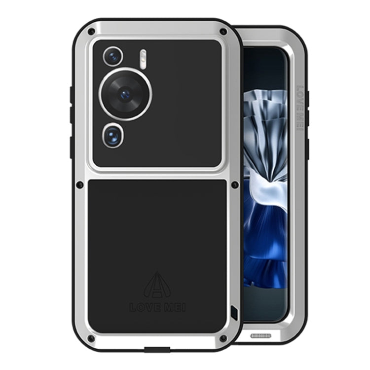 For Huawei P60 / P60 Pro / P60 Art LOVE MEI POWERFUL Metal Shockproof Life Waterproof Dustproof Phone Case(Silver) - Huawei Cases by LOVE MEI | Online Shopping South Africa | PMC Jewellery | Buy Now Pay Later Mobicred