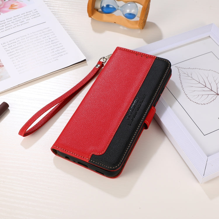 For iPhone 16 Pro KHAZNEH Litchi Texture Leather RFID Phone Case(Red) - iPhone 16 Pro Cases by PMC TechLife | Online Shopping South Africa | PMC TechLife | Buy Now Pay Later Mobicred