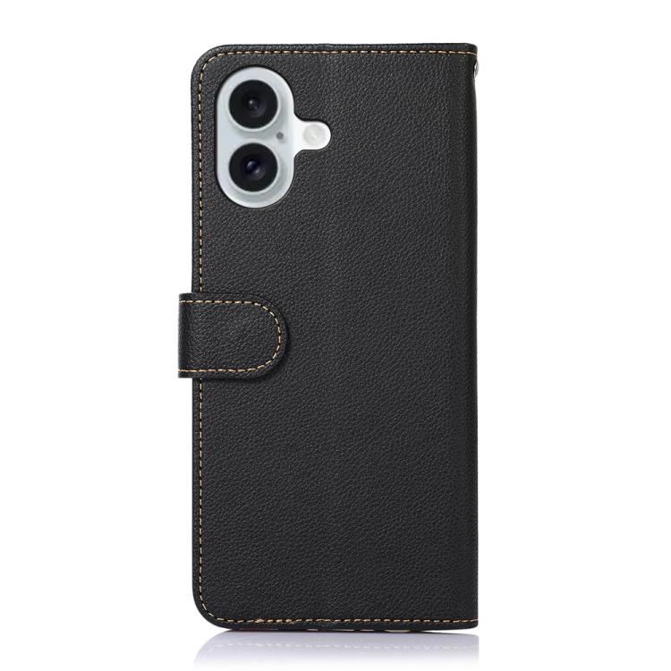 For iPhone 17 KHAZNEH Litchi Texture Leather RFID Phone Case(Black) - free shipping - PMc TechLife - Order now!