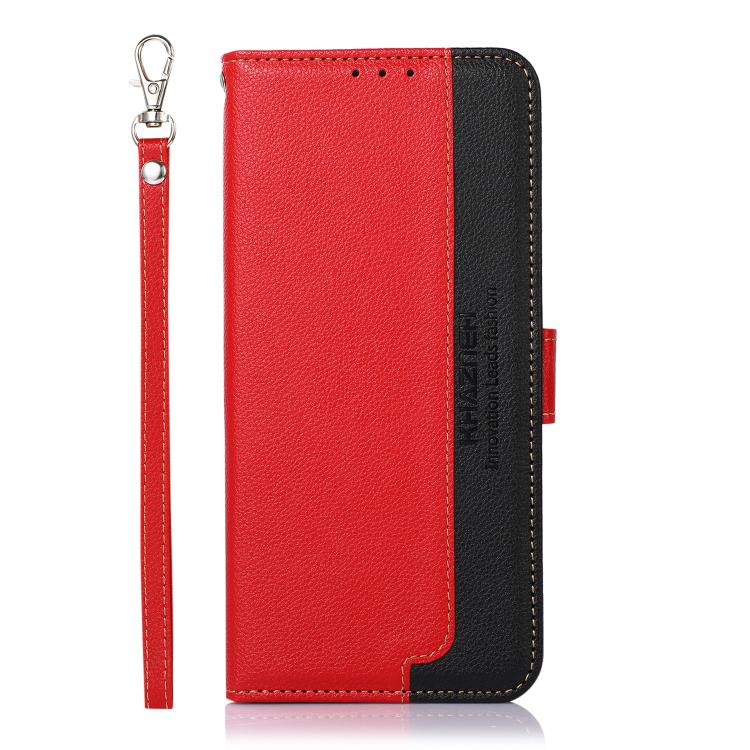 For iPhone 17 KHAZNEH Litchi Texture Leather RFID Phone Case(Red) - free shipping - PMc TechLife - Order now!