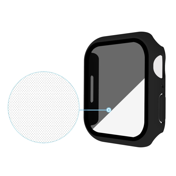 For Apple Watch Ultra 49mm Frosted PC + Anti-spy Tempered Film Integrated Watch Protective Case(Black) - Watch Cases by PMC Jewellery | Online Shopping South Africa | PMC Jewellery | Buy Now Pay Later Mobicred