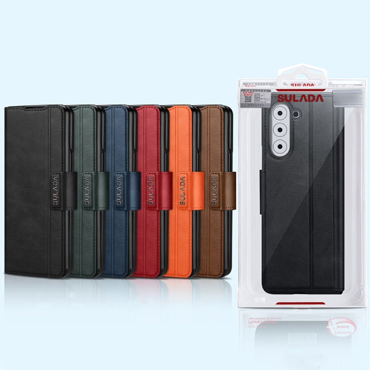 For Honor Magic Vs SULADA All-inclusive Magnetic Snap Flip Leather Phone Case(Orange) - free shipping - PMC TechLife - Order now!