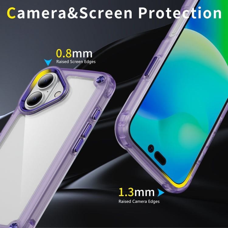 For iPhone 16 Plus Skin Feel TPU + PC Phone Case(Transparent Purple) - iPhone 16 Plus Cases by PMC Jewellery | Online Shopping South Africa | PMC Jewellery | Buy Now Pay Later Mobicred