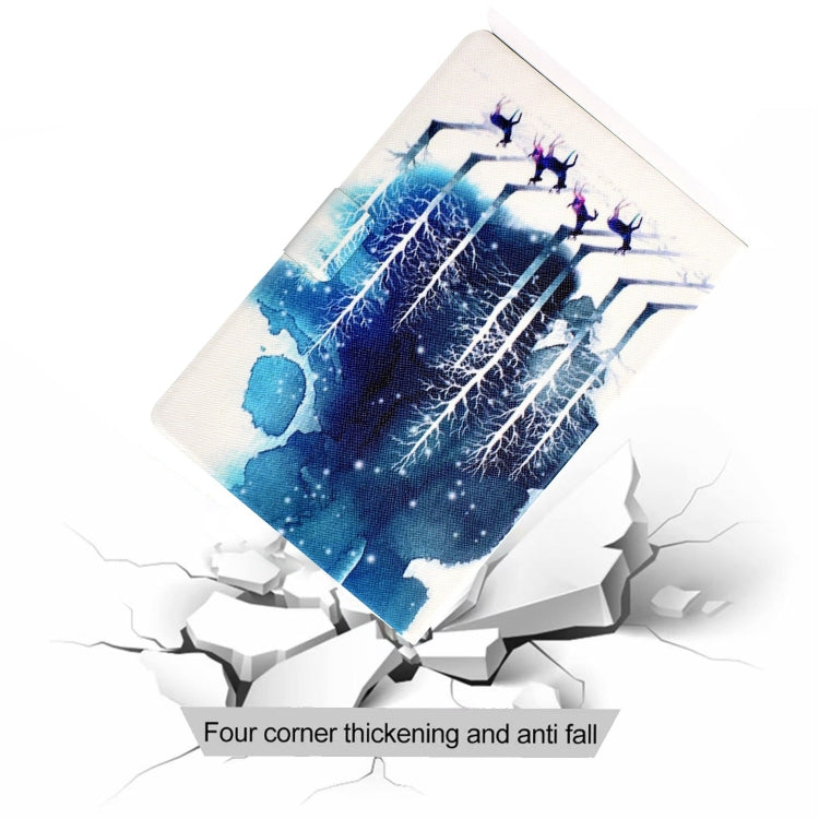 For Amazon Fire Max 11 2023 Colored Drawing Smart Leather Tablet Case(Purple Fawns) - Amazon by PMC TechLife | Online Shopping South Africa | PMC TechLife | Buy Now Pay Later Mobicred
