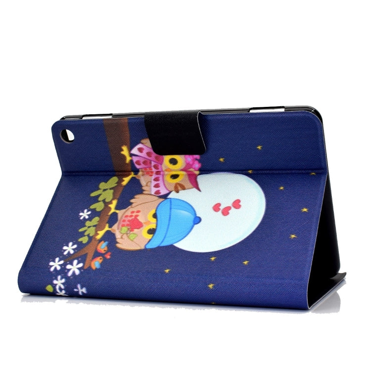 For Amazon Fire Max 11 2023 Colored Drawing Smart Leather Tablet Case(Couple Owls) - Amazon by PMC TechLife | Online Shopping South Africa | PMC TechLife | Buy Now Pay Later Mobicred