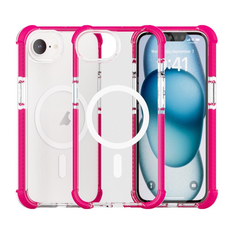 For iPhone 16e Acrylic Magsafe Magnetic Shockproof Phone Case(Pink) - iPhone 16e Cases by PMC TechLife | Online Shopping South Africa | PMC TechLife | Buy Now Pay Later Mobicred