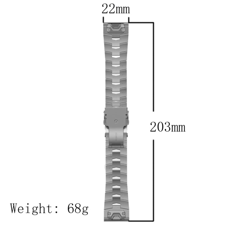 For Garmin Epix Pro 47mm Titanium Alloy Quick Release Watch Band(Titanium Gray) - Watch Bands by PMC TechLife | Online Shopping South Africa | PMC TechLife