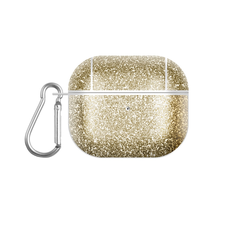 For AirPods 3 Glitter Powder Skin Texture PC TWS Earphone Case(Gold) - For AirPods 3 by PMC Jewellery | Online Shopping South Africa | PMC Jewellery | Buy Now Pay Later Mobicred
