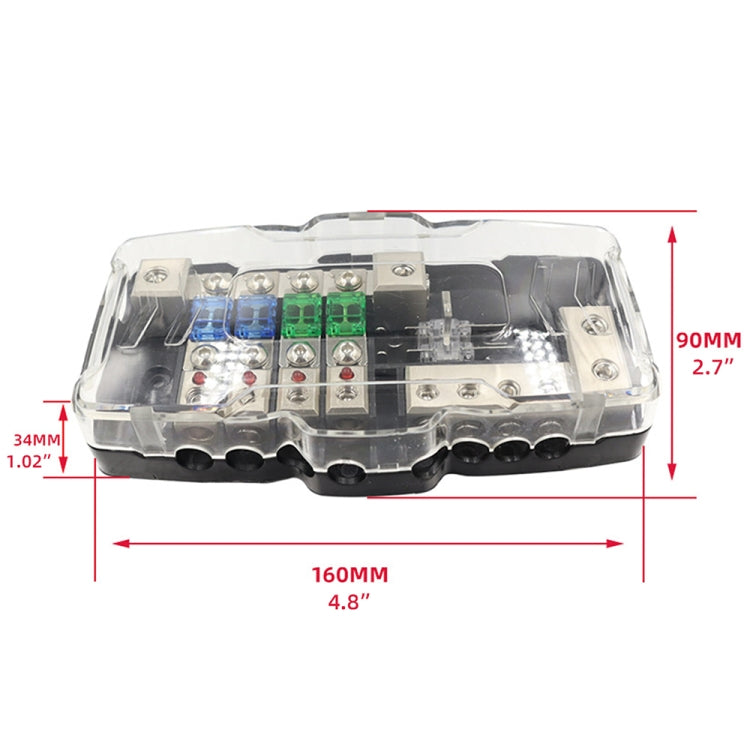 CP-0721 Orvac 0-4 GA 4 Circuit HD Fuse Power Distribution Block Ground Buss with LED Indicator - Fuse by PMC Jewellery | Online Shopping South Africa | PMC Jewellery | Buy Now Pay Later Mobicred