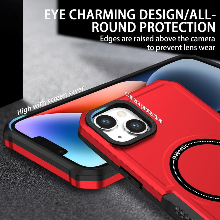 For iPhone 15 Plus MagSafe Shockproof Armor Phone Case(Red) - iPhone 15 Plus Cases by PMC TechLife | Online Shopping South Africa | PMC TechLife