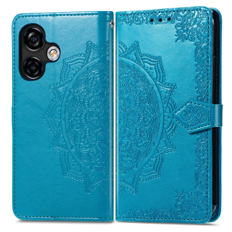 For Ulefone Note 16 Pro Mandala Flower Embossed Leather Phone Case(Blue) - Ulefone Cases by PMC Jewellery | Online Shopping South Africa | PMC Jewellery | Buy Now Pay Later Mobicred