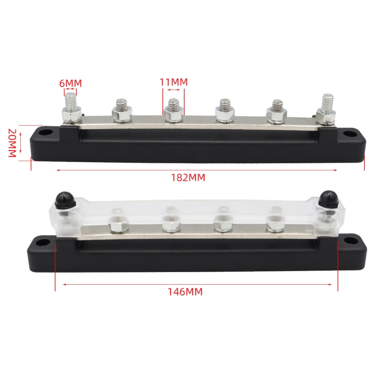 CP-3121-02 150A 48V RV Yacht Car Single-row 4-way Terminal Busbar - Booster Cable & Clip by PMC TechLife | Online Shopping South Africa | PMC TechLife | Buy Now Pay Later Mobicred