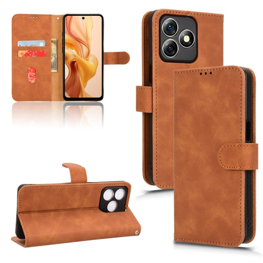 For Ulefone Note 18 Ultra Skin Feel Magnetic Flip Leather Phone Case(Brown) - Ulefone Cases by PMC Jewellery | Online Shopping South Africa | PMC Jewellery | Buy Now Pay Later Mobicred