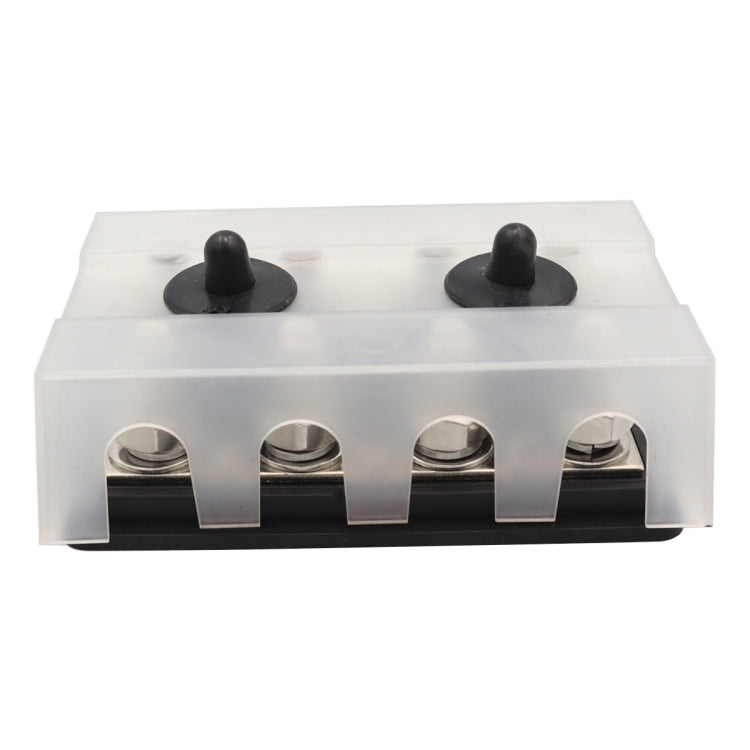 CP-3156 M8 RV Modified Yacht Double-row 4-way Busbar with Dust Cover - Booster Cable & Clip by PMC TechLife | Online Shopping South Africa | PMC TechLife | Buy Now Pay Later Mobicred