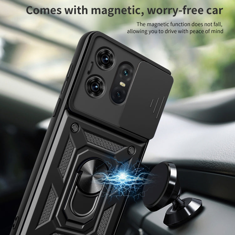 For Motorola Edge 50 Pro Global Sliding Camera Cover Design TPU Hybrid PC Phone Case(Red) - Motorola Cases by PMC TechLife | Online Shopping South Africa | PMC TechLife | Buy Now Pay Later Mobicred