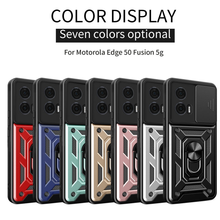 For Motorola Edge 50 Fusion Sliding Camera Cover Design TPU+PC Phone Case(Black) - free shipping - PMC TechLife - Order now!
