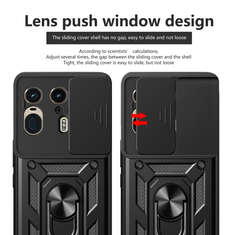 For Motorola Edge 50 Ultra Sliding Camera Cover Design TPU+PC Phone Case(Black) - free shipping - PMC TechLife - Order now!