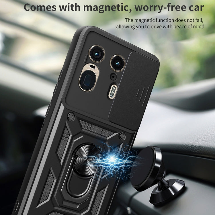 For Motorola Edge 50 Ultra Sliding Camera Cover Design TPU+PC Phone Case(Black) - free shipping - PMC TechLife - Order now!