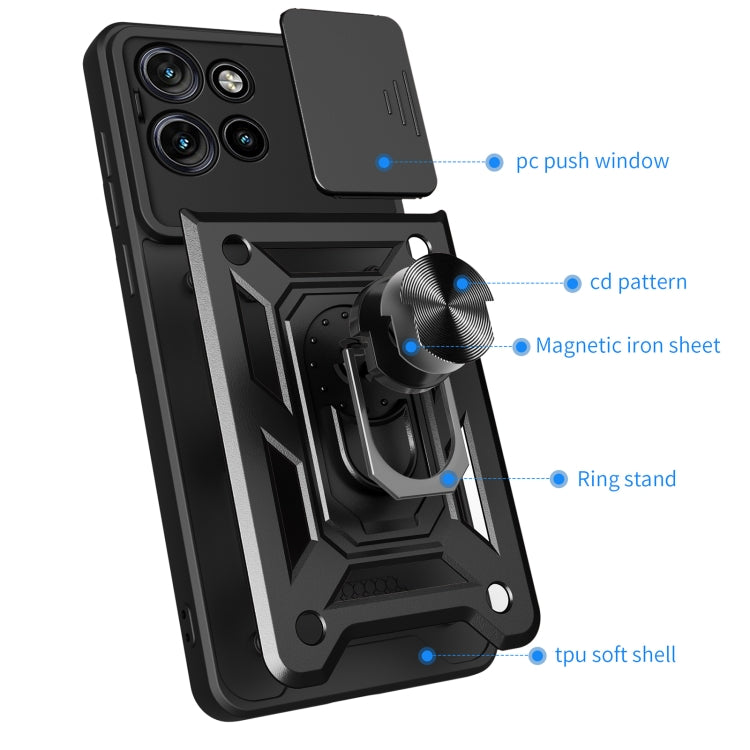 For Motorola Edge 50 Neo Sliding Camera Cover Design TPU+PC Phone Case(Gold) - free shipping - PMC TechLife - Order now!