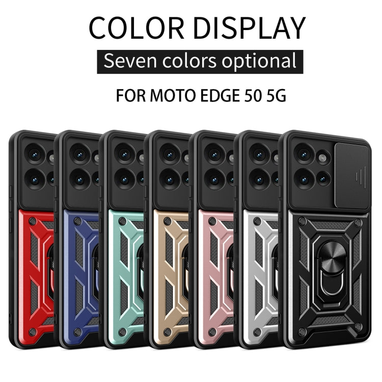 For Motorola Edge 50 5G Sliding Camera Cover Design TPU+PC Phone Case(Rose Gold) - free shipping - PMC TechLife - Order now!