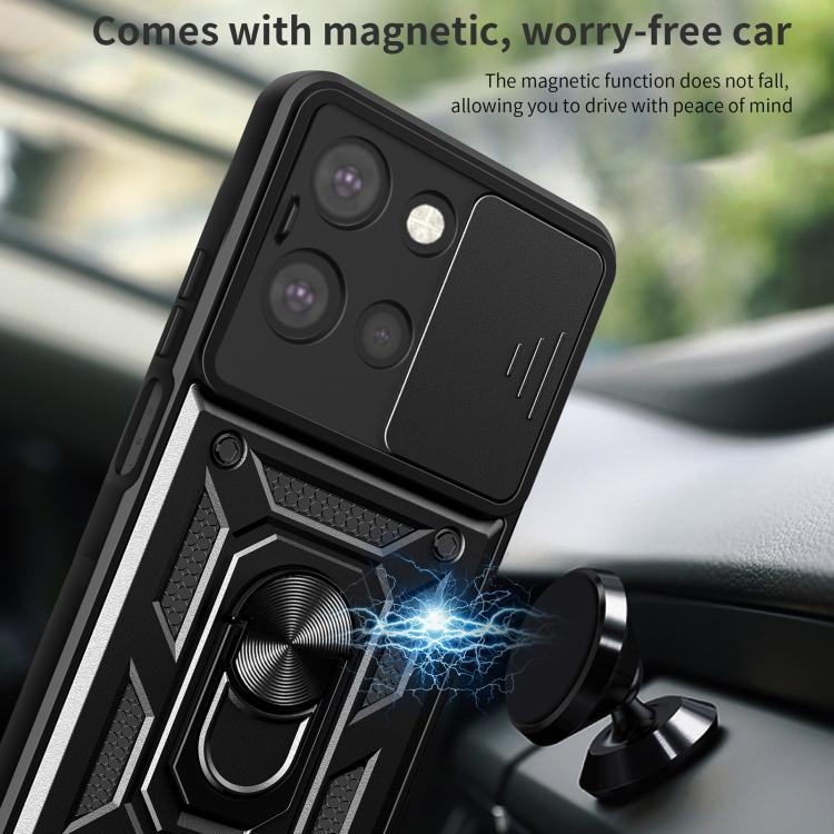 For Motorola Moto G 2025 Sliding Camera Cover Design TPU+PC Phone Case(Black) - free shipping - PMC TechLife - Order now!