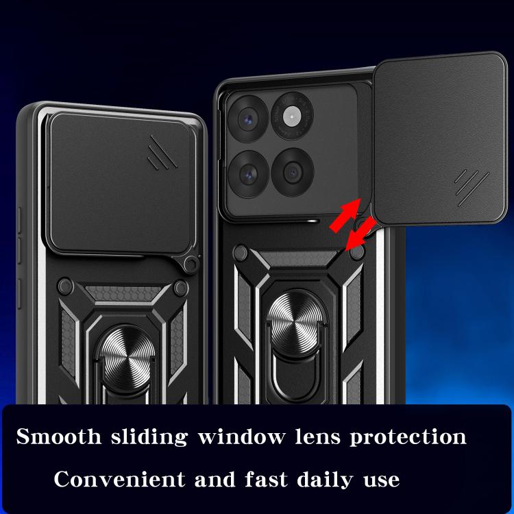 For Motorola Edge 60 Fusion Sliding Camera Cover Design TPU+PC Phone Case(Black) - free shipping - PMC TechLife - Order now!